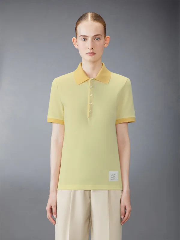 [早春新品]女士经典珠地布四条纹 POLO 衫